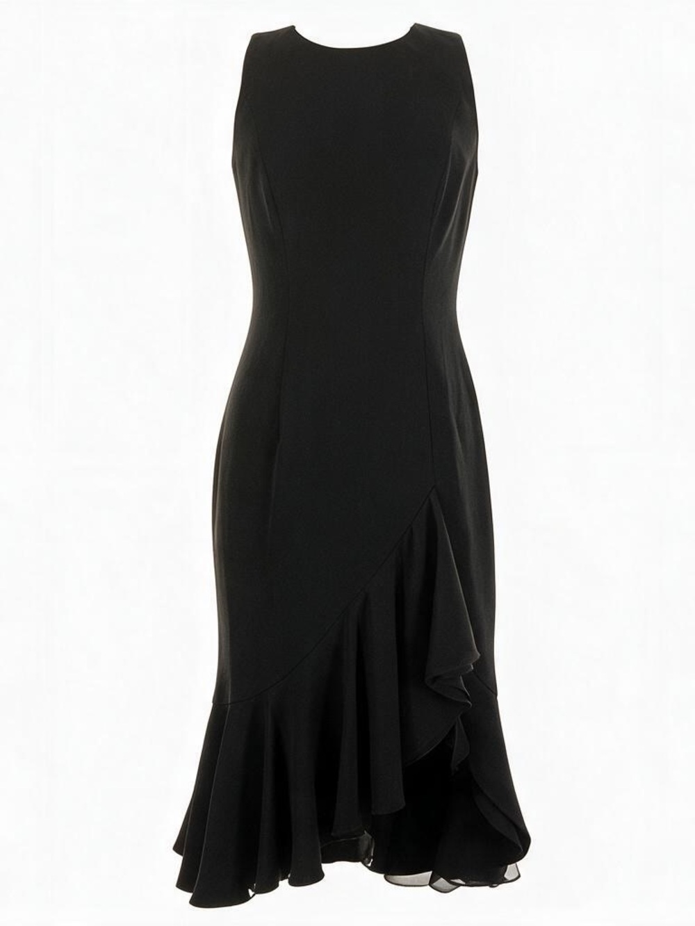 Carmen Marc Valvo Black Infusion Sleeveless High-Low Cocktail Dress -NWT